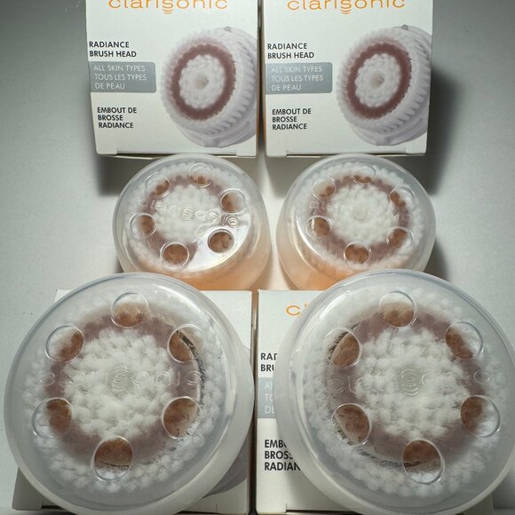 Clarisonic Radiance Facial Cleansing Brush Head Replacement 4 PACK - Picture 3 of 4